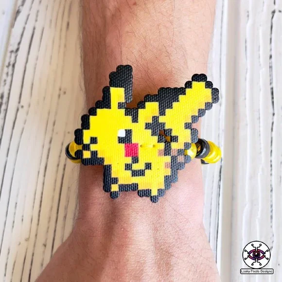 Pikachu Pokémon Perler Bracelet - Picture 2 of 2